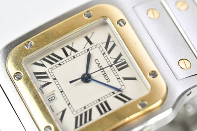 Lot 551 - CARTIER; a gentleman's bi-metal Santos...