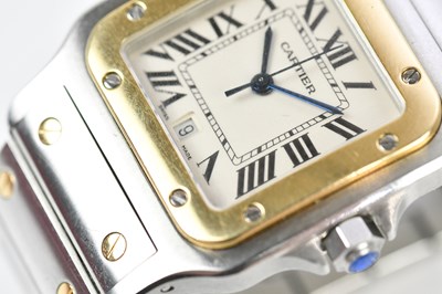 Lot 551 - CARTIER; a gentleman's bi-metal Santos...