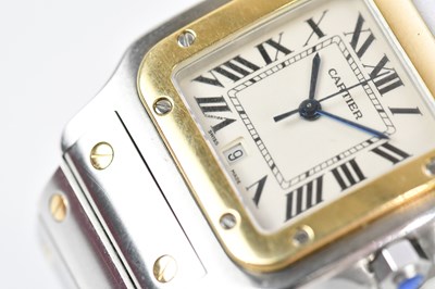 Lot 551 - CARTIER; a gentleman's bi-metal Santos...