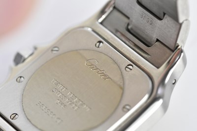 Lot 551 - CARTIER; a gentleman's bi-metal Santos...