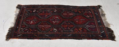 Lot 1251 - A large blue ground Keshan carpet, 335 x 282cm,...