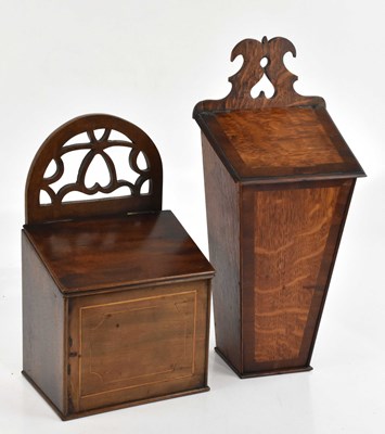 Lot 1325 - A 19th century mahogany wall mounted...