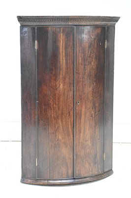 Lot 1198 - A 19th century mahogany two door wall hanging...
