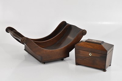 Lot 1320 - A 19th century mahogany cheese coaster, 42cm,...