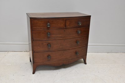Lot 1139 - An early 19th century mahogany bowfronted...