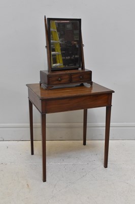 Lot 1137 - A mahogany single drawer side table, height 78...