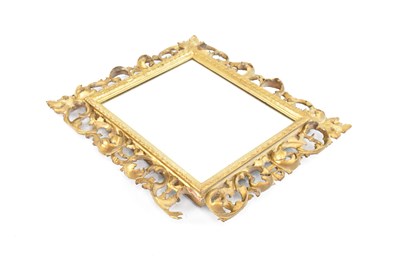 Lot 1019 - A rectangular gilt frame wall mirror, 45 x 39cm.