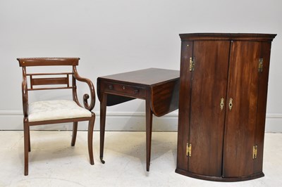 Lot 1136 - A 19th century mahogany two door wall hanging...