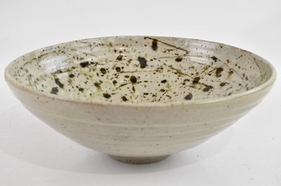 Lot 1680 - A decorative studio ceramic bowl, diameter 27cm.