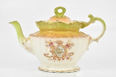 Lot 1681 - C & W SHUFFLEBOTTOM, PRESTON; a teapot,...