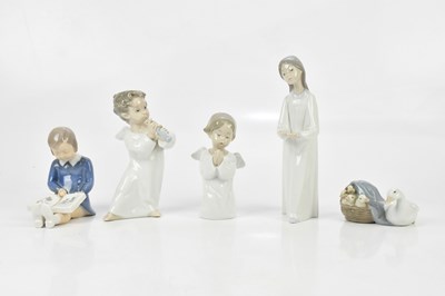 Lot 1601 - LLADRO; four figures comprising of two cherubs,...