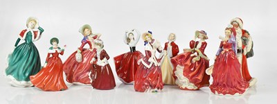 Lot 1573 - ROYAL DOULTON; a collection of ten figures...
