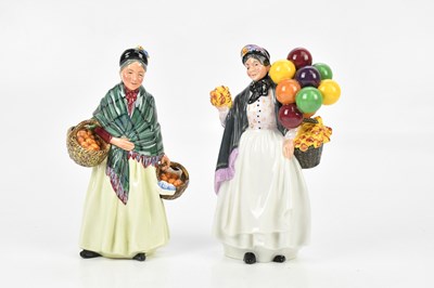 Lot 1575 - ROYAL DOULTON; two figures, 'The Orange Lady',...