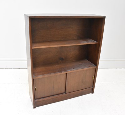 Lot 1059 - A reproduction mahogany bookcase with two...
