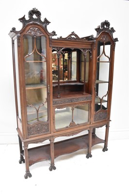 Lot 1097 - A 19th century mahogany display cabinet, with...
