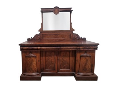 Lot 1098 - A Victorian mahogany sideboard with three...