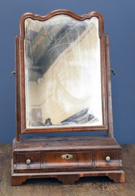 Lot 2875 - A George II style walnut dressing table mirror,...