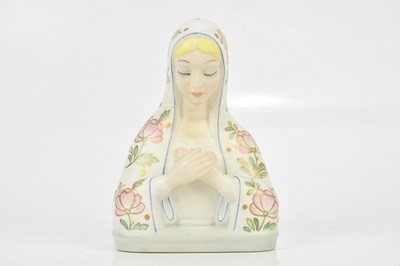 Lot 81 - LENCI; a ceramic bust of Madonna wearing a...