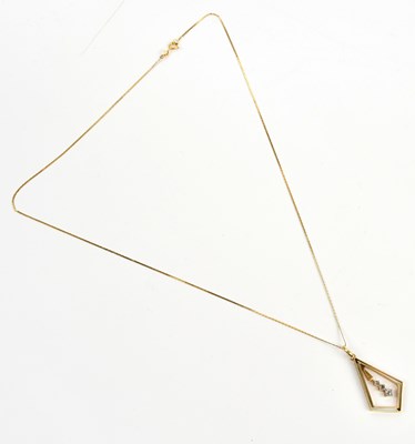 Lot 246 - A yellow and white gold diamond set Art Deco...