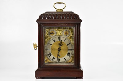 Lot 267 - A German stained mahogany chiming bracket...
