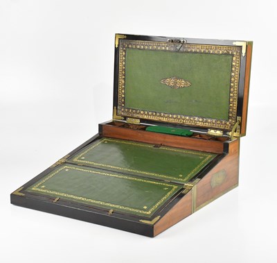 Lot 286 - A good 19th century brass bound campaign...