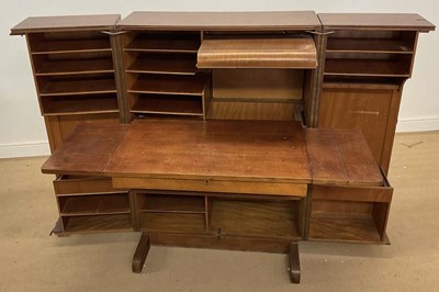 Lot 780 - A mid 20th century desk in a box, height 114cm,...