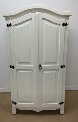 Lot 377 - A Victorian painted armoire, with three...