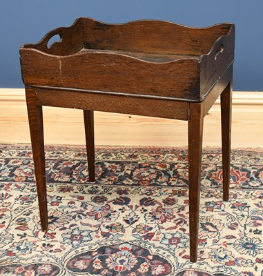 Lot 2983 - A George III oak butler's tray, with...