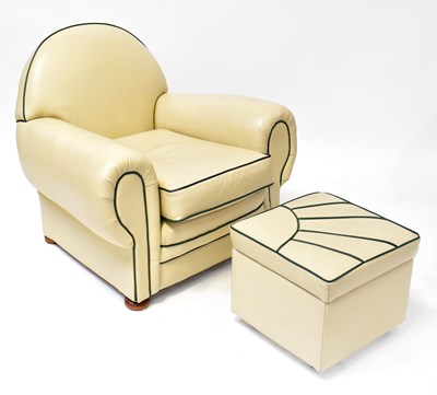 Lot 47 - An Art Deco two-seater settee, 85 x 189 x 97cm,...