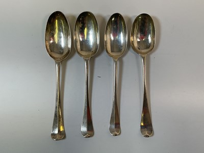 Lot 556 - Four 18th century hallmarked silver...