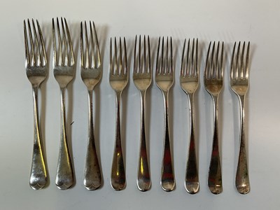 Lot 557 - ELEY & FEARN; a matched set of six hallmarked...