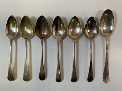 Lot 558 - Seven various 18th and 19th century hallmarked...