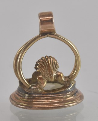 Lot 1486 - A yellow metal mounted seal, the clear stone...