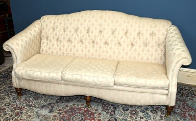 Lot 3038 - A modern Victorian style upholstered three...