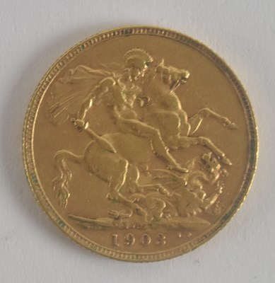 Lot 1579 - An Edward VII full sovereign, 1903, Perth Mint.