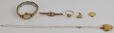 Lot 1196 - REGENCY; a 9ct yellow gold 17 jewel lady's...