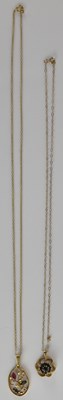 Lot 1405 - A 9ct yellow gold multicoloured stone set...