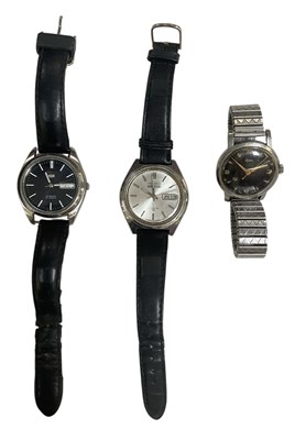 Lot 1740 - SEIKO; a gentleman's stainless steel 21 jewel '...