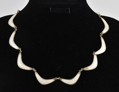 Lot 1407 - A Norwegian 925 sterling silver white...