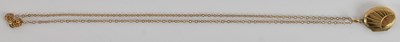 Lot 1410 - A 9ct yellow gold fine link necklace, length...