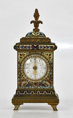 Lot 1268 - A late 19th century French brass and enamel...