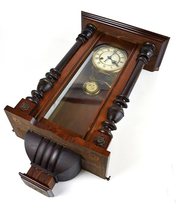 Lot 2645 - An early 20th century Vienna type wall clock,...