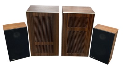 Lot 441 - NATIONAL PANASONIC; a pair of mid century teak...