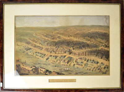 Lot 488 - VUE GÉNÉRALE DE LIVERPOOL; a c.1840 bird's eye...