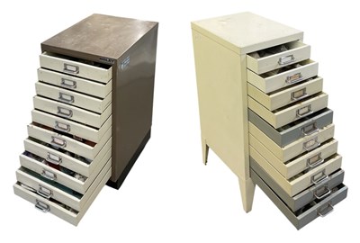 Lot 231 - GEOLOGY/MINERALOGY; a modern ten drawer...