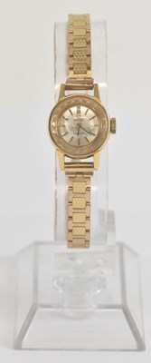 Lot 1719 - OMEGA; a lady's stainless steel 'De Ville'...