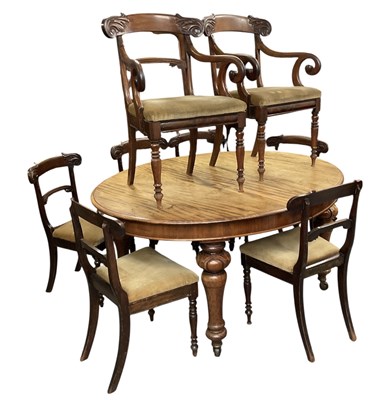 Lot 11 - A late Victorian mahogany oval extending...
