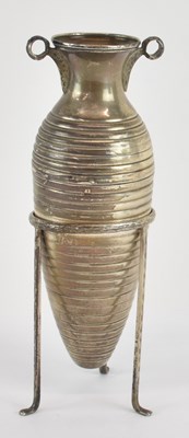 Lot 1076 - A modern 925 silver twin handled amphora, with...