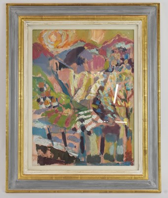 Lot 133 - LEONIE GIBBS (British, 20th century); acrylic...