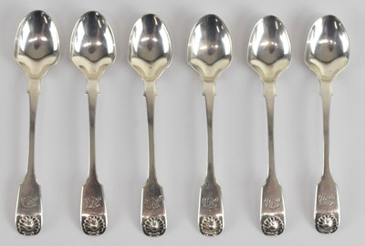 Lot 1116 - REID & SONS; a set of six Victorian hallmarked...